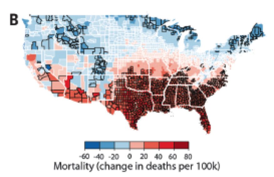 Heat mortality diagram